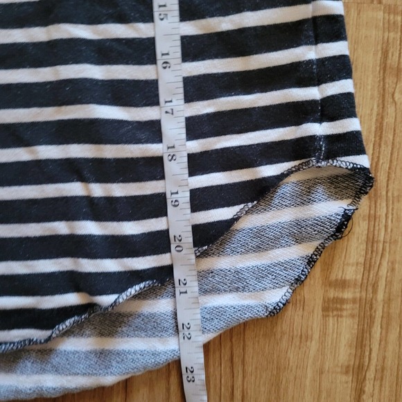 Denim & Supply Ralph Lauren Top Shirt Women Small Black White Striped Knit Basic - Picture 8 of 10